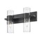 Z-Lite Lawson 2 Light Vanity, Matte Black & Clear 343-2V-MB - alternate 2